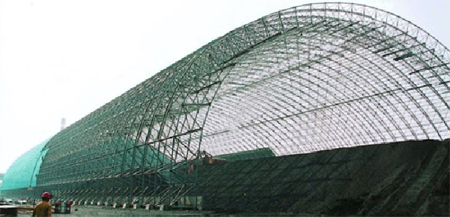 武穴热电厂螺栓球网架干煤棚